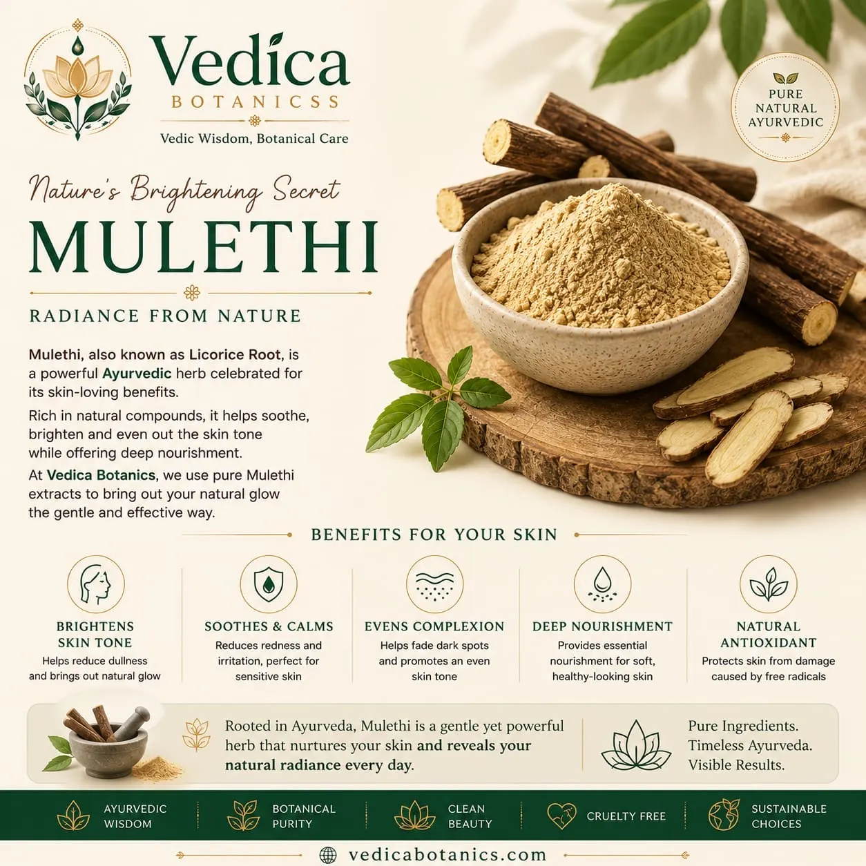 Mulethi benefits by Vedica Botanics